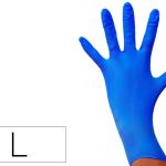 Luva De Nitrilo Descartavel Sensivel Sem Po Tamanho L Grande Azul Caixa De 100 Unidades - BLANCA