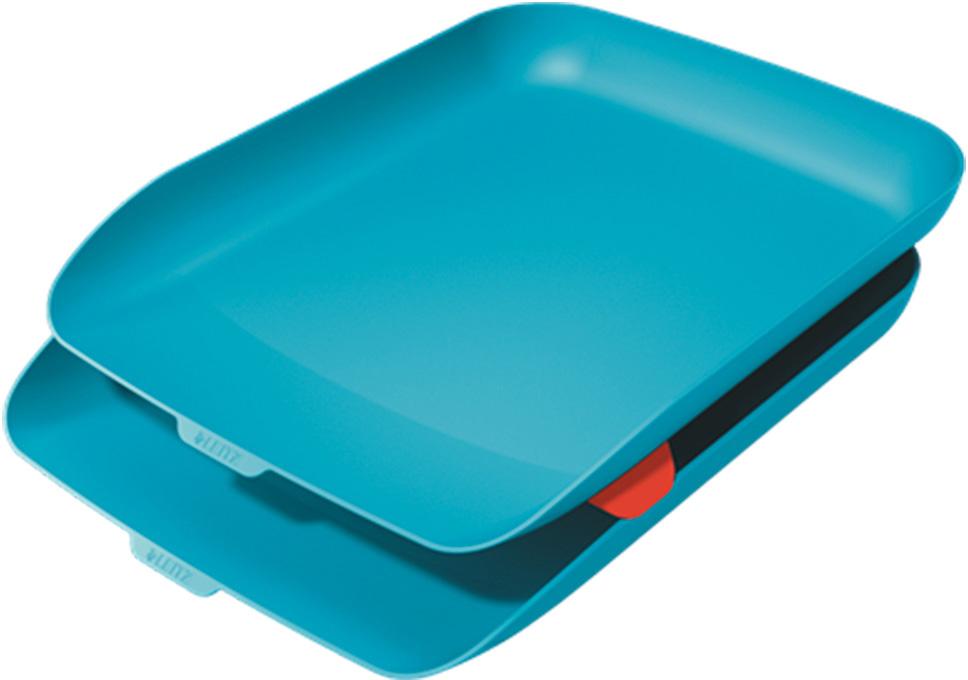 Tabuleiro De Secretaria Em Plastico Leitz Cosy Conjunto De 2 Unidades Azul - LEITZ