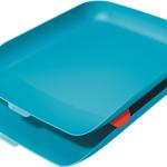 Tabuleiro De Secretaria Em Plastico Leitz Cosy Conjunto De 2 Unidades Azul - LEITZ