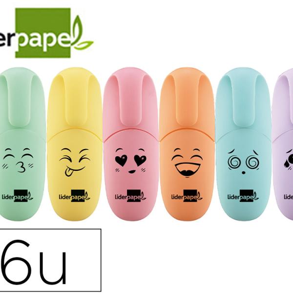 Marcador Fluorescente Mini Estojo De 6 Unidades Cores Sortidas Pastel