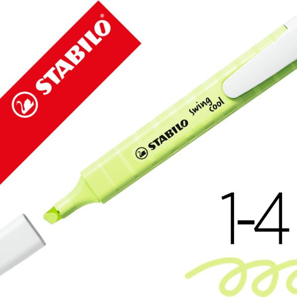 Marcador Stabilo Fluorescente Swing Cool Pastel Lima - STABILO