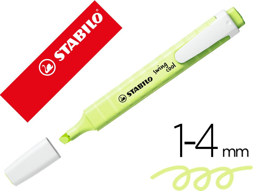 Marcador Stabilo Fluorescente Swing Cool Pastel Lima - STABILO