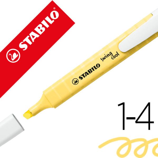Marcador Stabilo Fluorescente Swing Cool Pastel Amarelo - STABILO