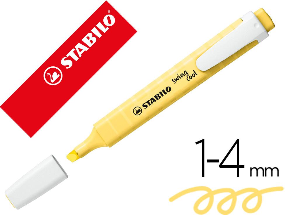 Marcador Stabilo Fluorescente Swing Cool Pastel Amarelo - STABILO
