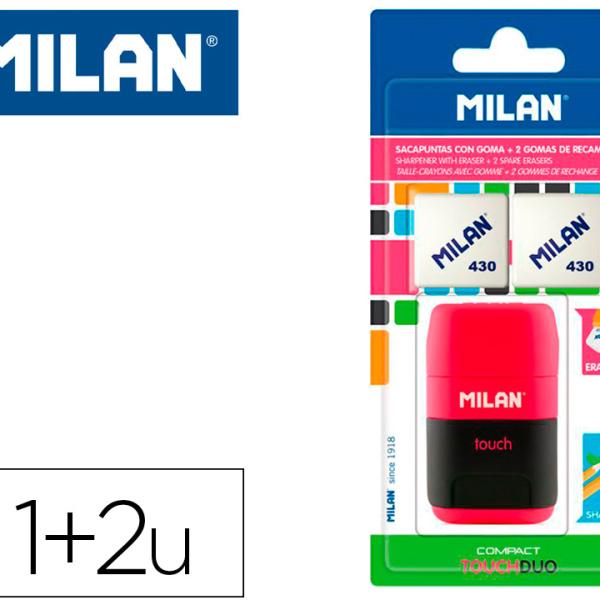 Apara Lapis c/ Borracha Compact Touch Duo - MILAN