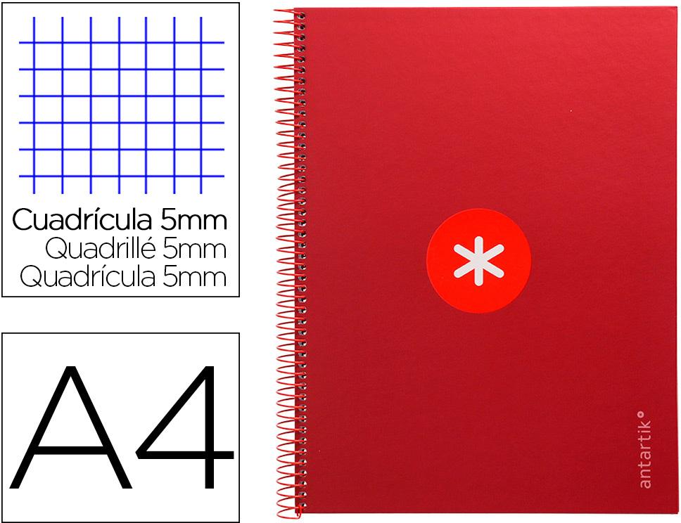 Caderno Espiral Din A4 Capa Forrada 80F 90Gr 1 Banda 4 Furos Cor Framboesa - ANTARTIK