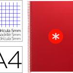 Caderno Espiral Din A4 Capa Forrada 80F 90Gr 1 Banda 4 Furos Cor Framboesa - ANTARTIK