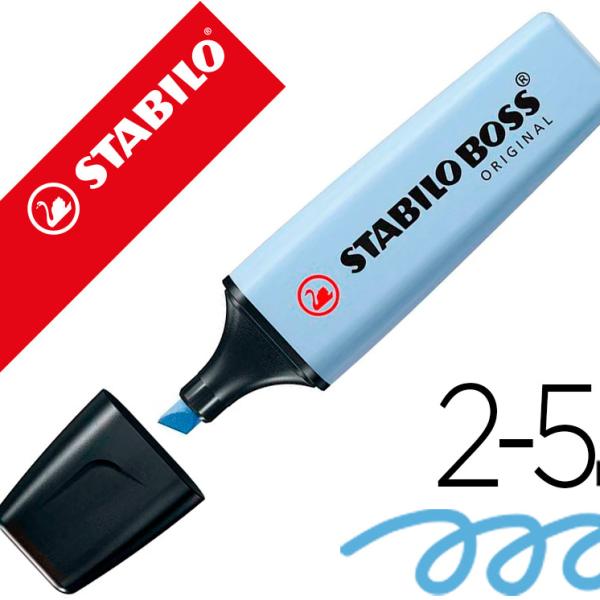 Marcador Stabilo Boss Fluorescente 70 Pastel Azul Ventoso - STABILO