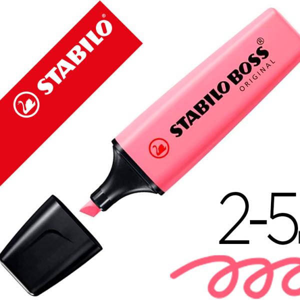 Marcador Stabilo Boss Fluorescente 70 Pastel Fucsia Gelado - STABILO