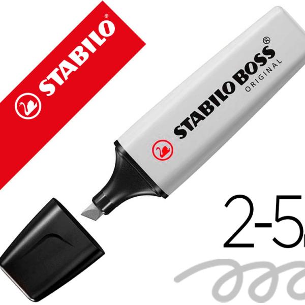 Marcador Stabilo Boss Fluorescente 70 Pastel Cinza Empoeirado - STABILO