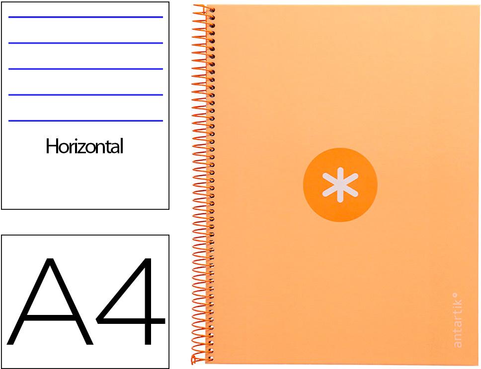 Caderno Espiral Din A4 Capa Forrada 80F 90 Gr Pautado 1 Banda 4 Furos Cor Amarelo Claro - ANTARTIK