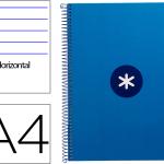 Caderno Espiral Din A4 Capa Forrada 80F 90 Gr Pautado 1 Banda 4 Furos Cor Azul Escuro - ANTARTIK