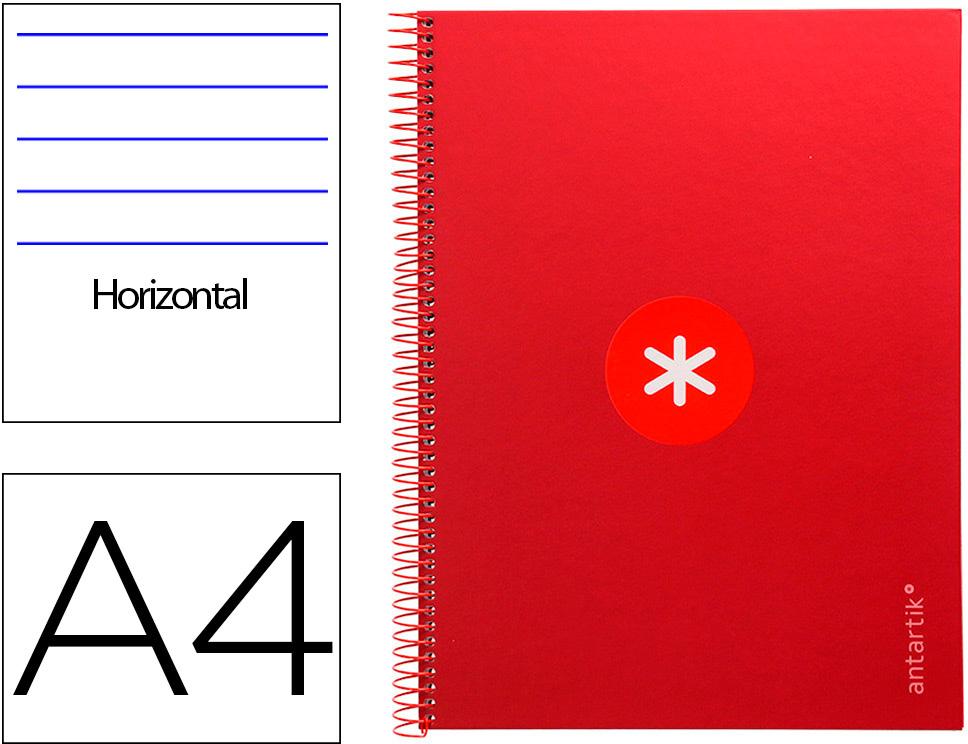 Caderno Espiral Din A4 Capa Forrada 80F 90 Gr Pautado 1 Banda 4 Furos Cor Framboesa - ANTARTIK