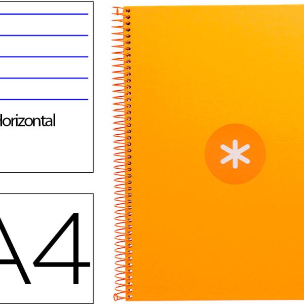 Caderno Espiral Din A4 Capa Forrada 80F 90 Gr Pautado 1 Banda 4 Furos Cor Mostarda - ANTARTIK