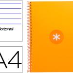 Caderno Espiral Din A4 Capa Forrada 80F 90 Gr Pautado 1 Banda 4 Furos Cor Mostarda - ANTARTIK