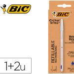 Esferografica Bic Cristal Renew Tinta Azul Pack De 1 Unidade + 2 Recargas