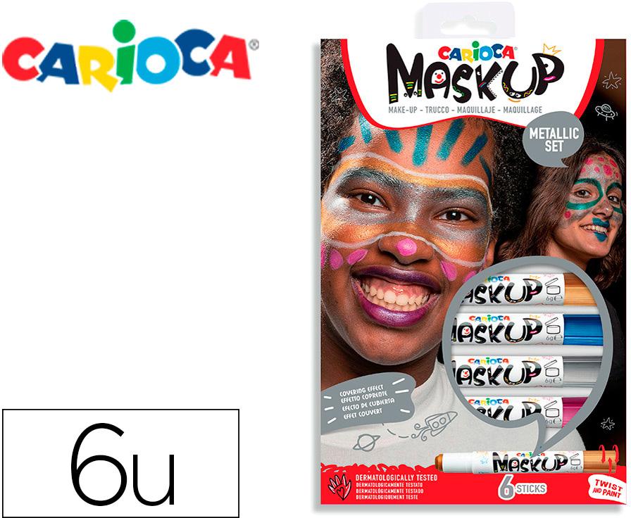 Barra De Maquilhagem Carioca Mask Up Metallic Caixa De 6 Cores Sortidas - CARIOCA