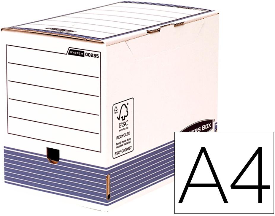 Caixa Arquivo Definitivo A4 Cartao Reciclado 100% Lombada 200 Mm Cor Azul - FELLOWES