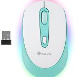 Rato Smog Optico 1000/1600/2400 Dpi Sem Fios 3 Botoes Recetor Usb 2,4 Ghz Luzes Led - NGS