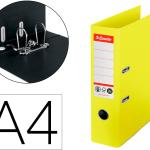 Pasta De Arquivo De Alavanca N1 Din A4 Cartao Forrado Lombada 75Mm Amarelo Vivo - ESSELTE