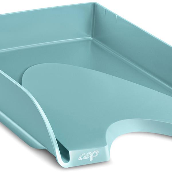 Bandeja De Secretaria Cep Riviera Plastico Cor Verde Agua 348X257X66 Mm - CEP