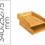 Bandeja De Secretaria Cep Silva Bambu Lote De 2 Unidades 340X252X75 Mm - CEP