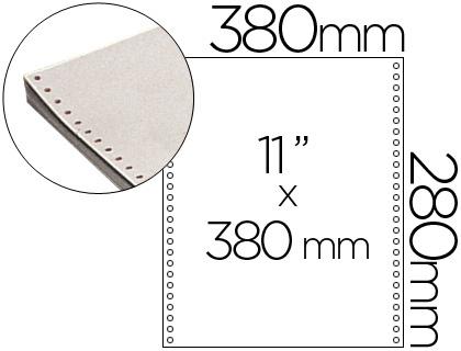 Papel Continuo, 380 mmx11'', Branco c/ 2500 Folhas, 1 Via