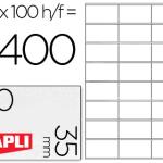 Etiquetas Adesivas Apli A4 70 X 35 mm