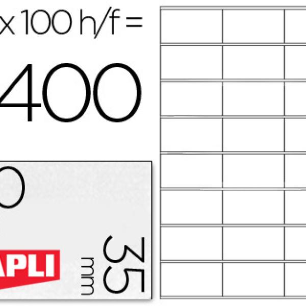 Etiquetas Adesivas Apli A4 70 X 35 mm