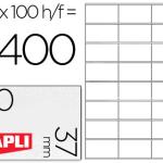 Etiquetas Adesivas Apli A4 70 X 37 mm