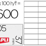 Etiquetas Adesivas Apli A4 105 X 37 mm