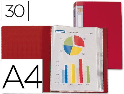 Capa Catalogo Din A4 c/ 30 Bolsas Vermelha