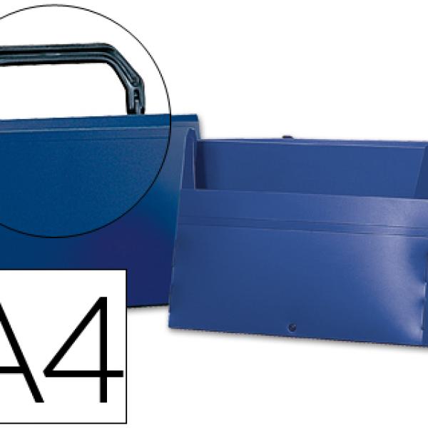 Pasta Porta Documentos Beautone Polipropileno Din A4 Azul - Com Asa