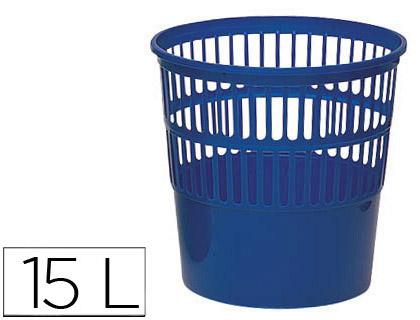 Cesto de Papeis Plastico Azul Capacidade p/ 15 Litros 275x275 mm