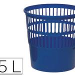 Cesto de Papeis Plastico Azul Capacidade p/ 15 Litros 275x275 mm