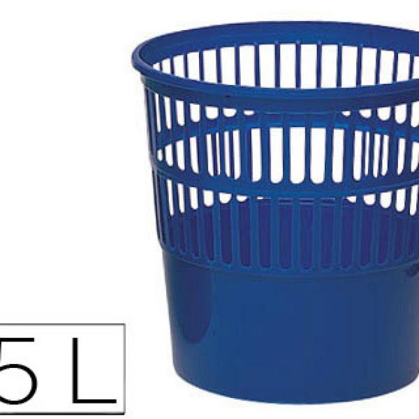 Cesto de Papeis Plastico Azul Capacidade p/ 15 Litros 275x275 mm