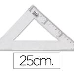 Esquadro 25 cm Plastico Transparente
