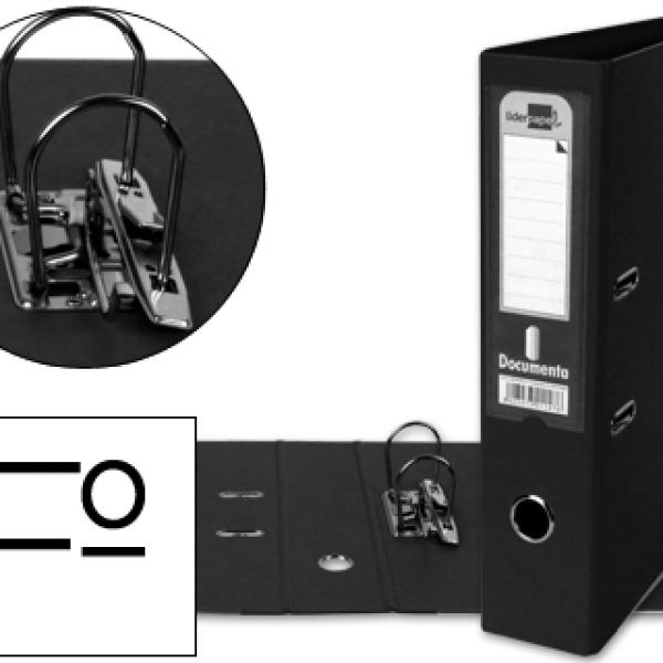 Pasta de Arquivo de Alavanca Folio Forrado PVC c/ Rado Lombada 75mm Preto