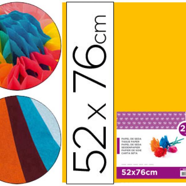 Papel Seda 52 X 76 cm 18 Gr Laranja (25 Folhas)