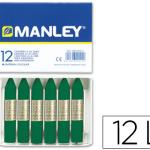 Lápis de Cera Manley 12 Unidades Verde - Esmeralda