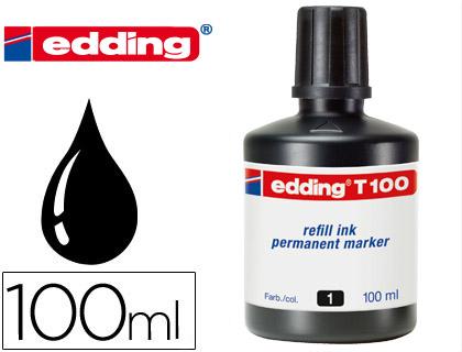 Tinta Permanente p/ Marcador Edding T - 100 Preto (100ml)