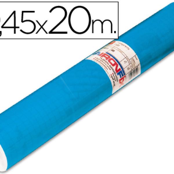 Rolo Adesivo Aironfix Azul Mate Medio Rolo de 20 Mt