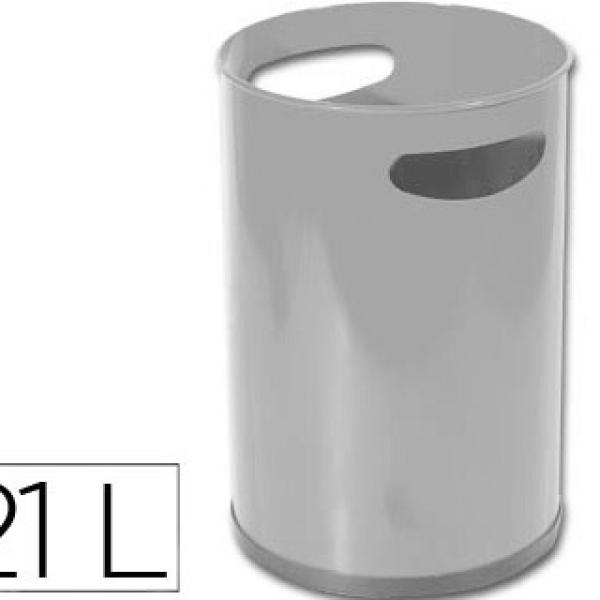 Cesto Sie de Papeis Metalico c/ Asas 101 Cinza - 32X21 cm