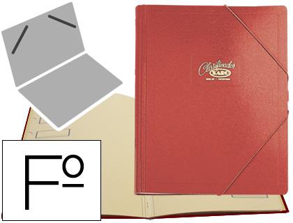 Pasta Classificadora Saro Cartão Compacto Folio Vermelha - 12 Departamentos