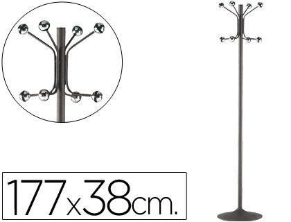 Cabide Sie c/ Pe Metalico Cinza c/ 8 Suportes 177x38 cm