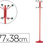 Cabide Sie c/ Pe Metalico Vermelho c/ 8 Suportes 177x38 cm