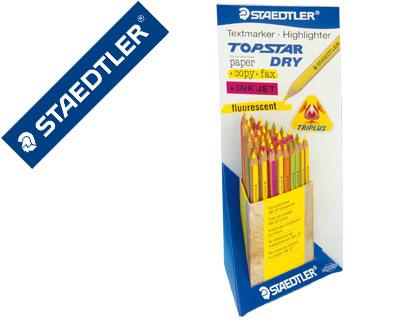 Expositor de 48 Lápis de Cor Fluorescente Staedtler Top Star Dry