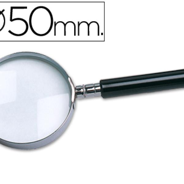 Lupa Cristal, Aro Metalico - 50 mm