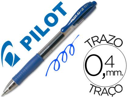 Caneta Pilot G - 2 Azul Tinta Gel - Retratil - Com Grip