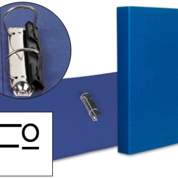 Capa de Aneis Paper Coat Forro PVC 2 Aneis 25mm Azul